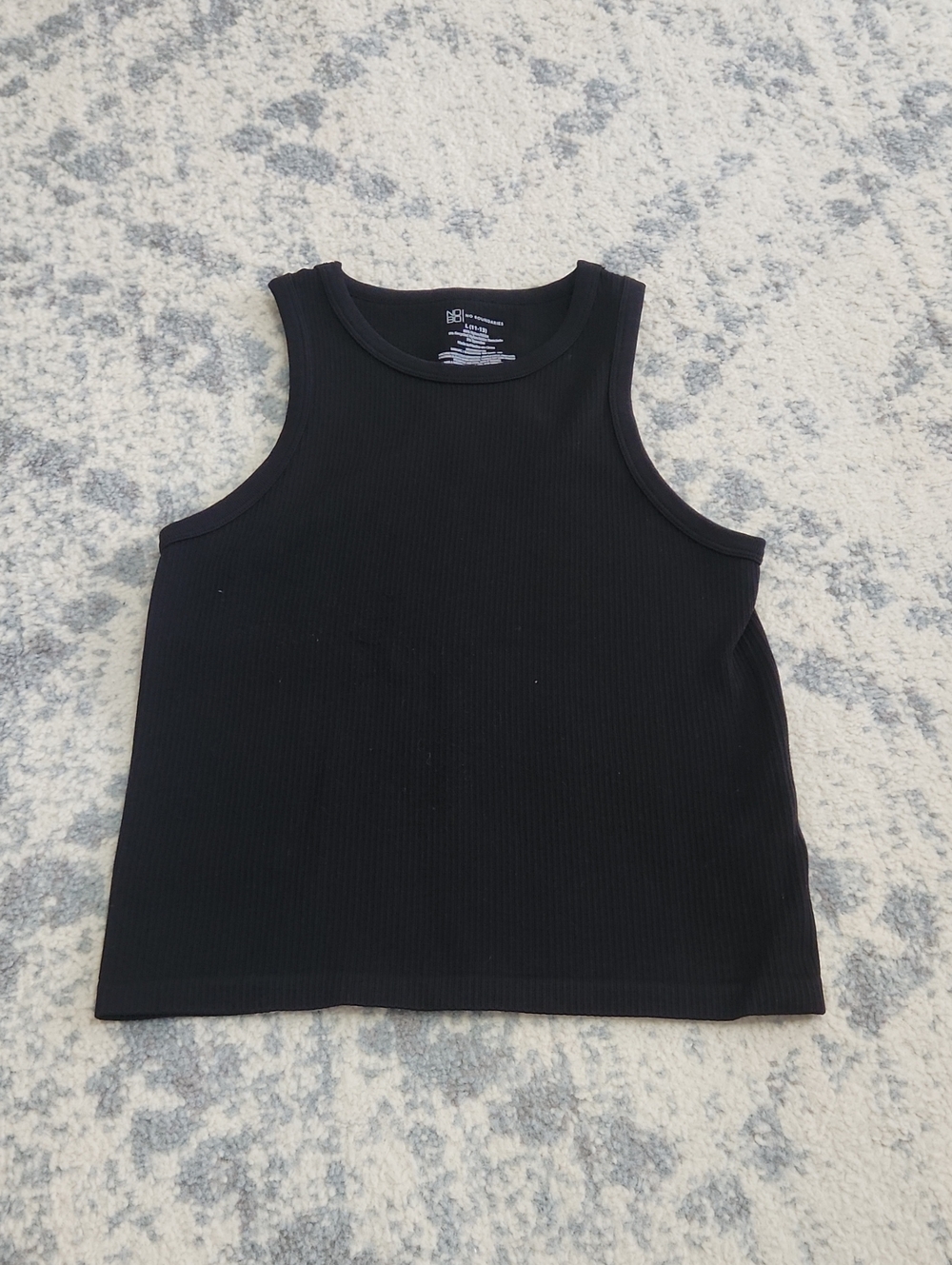 No Boundaries Black Ribbed Men's Tank Top